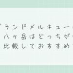 グランドメルキュール那須と八ヶ岳はどっちがいい？違いを比較しておすすめを解説