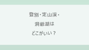 登別・定山渓・洞爺湖はどこがいい？北海道の人気温泉3か所を、新千歳空港・札幌からの近さ、湯の色、湖と花火、宿18軒の料金と口コミで比べる
